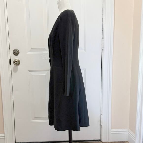 Liz Claiborne size 6 black sheath overlay dress. Formal, semi-formal, business - Picture 4 of 10